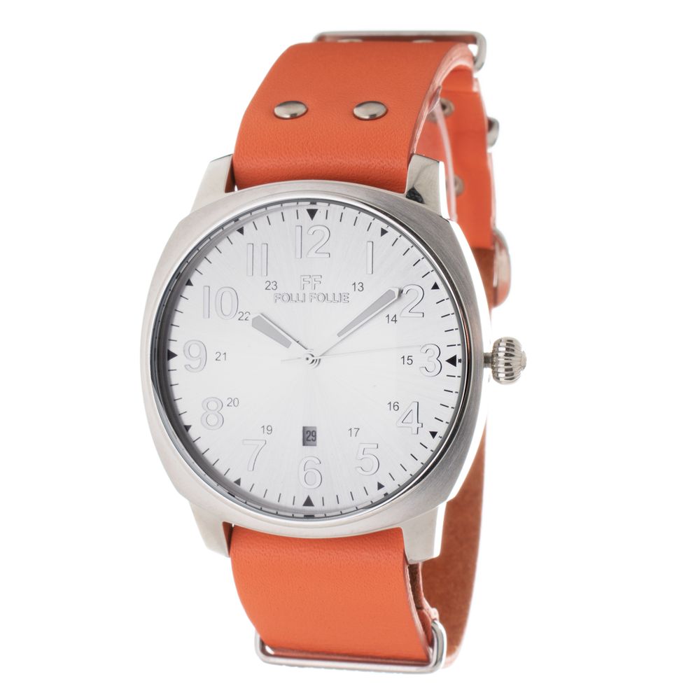 Folli Follie Orange Leather Dress Watch