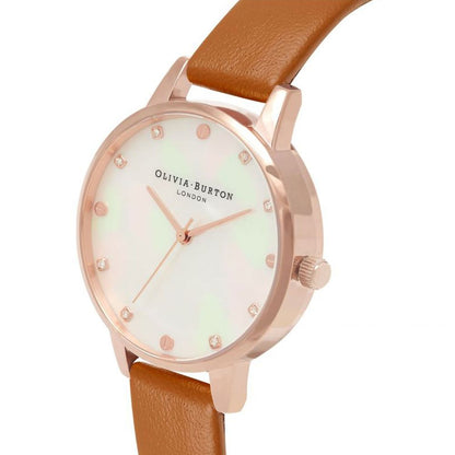 Olivia Burton Brown Artificial Leather Dress Watch