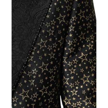 Dolce & Gabbana Black Stars Jacquard SICILIA 2 Piece Suit