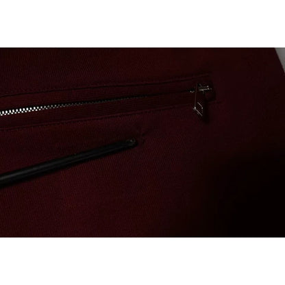 Dolce & Gabbana Dark Red Cotton Men Jogger Sweatpants Pants