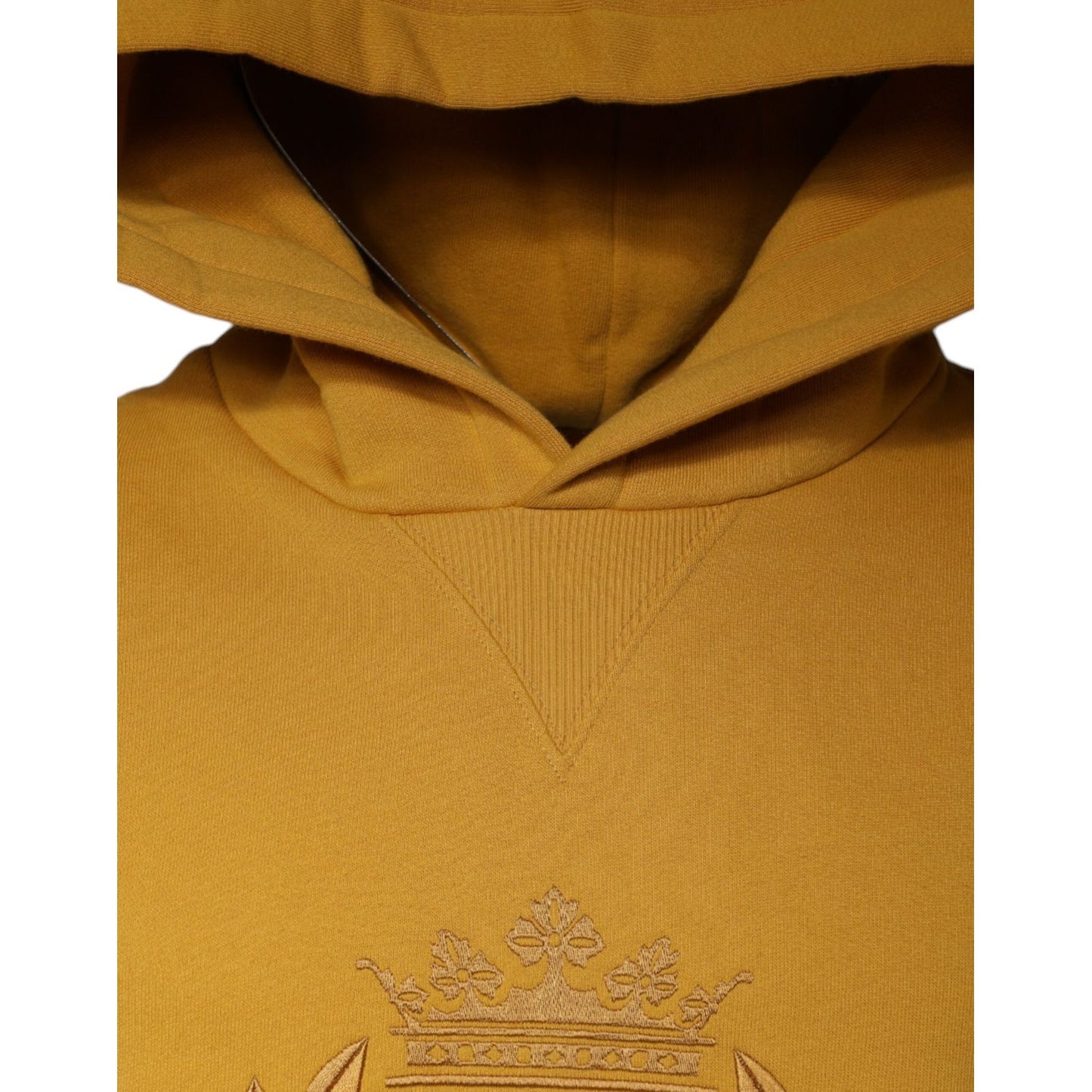 Dolce & Gabbana Mustard DG Hooded Men Sweatshirt Sweater