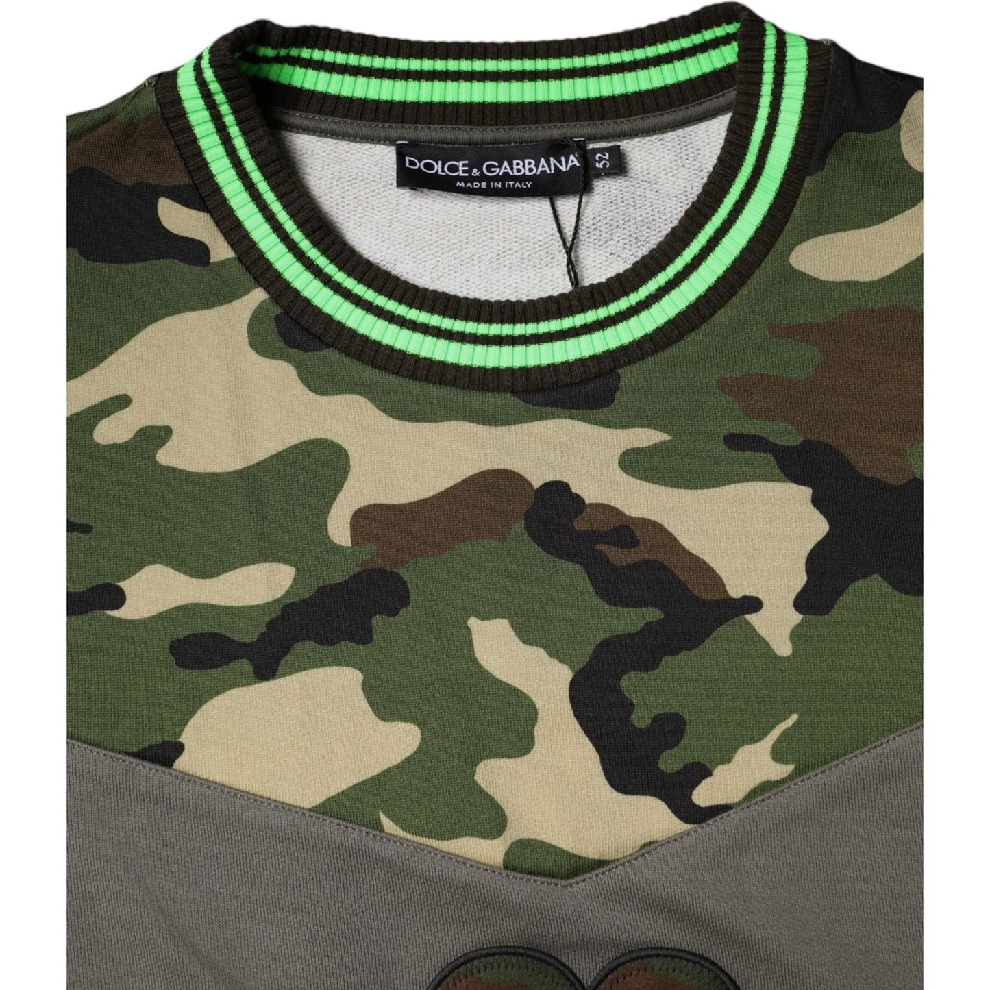 Dolce & Gabbana Multicolor Camouflage Sweatshirt Sweater