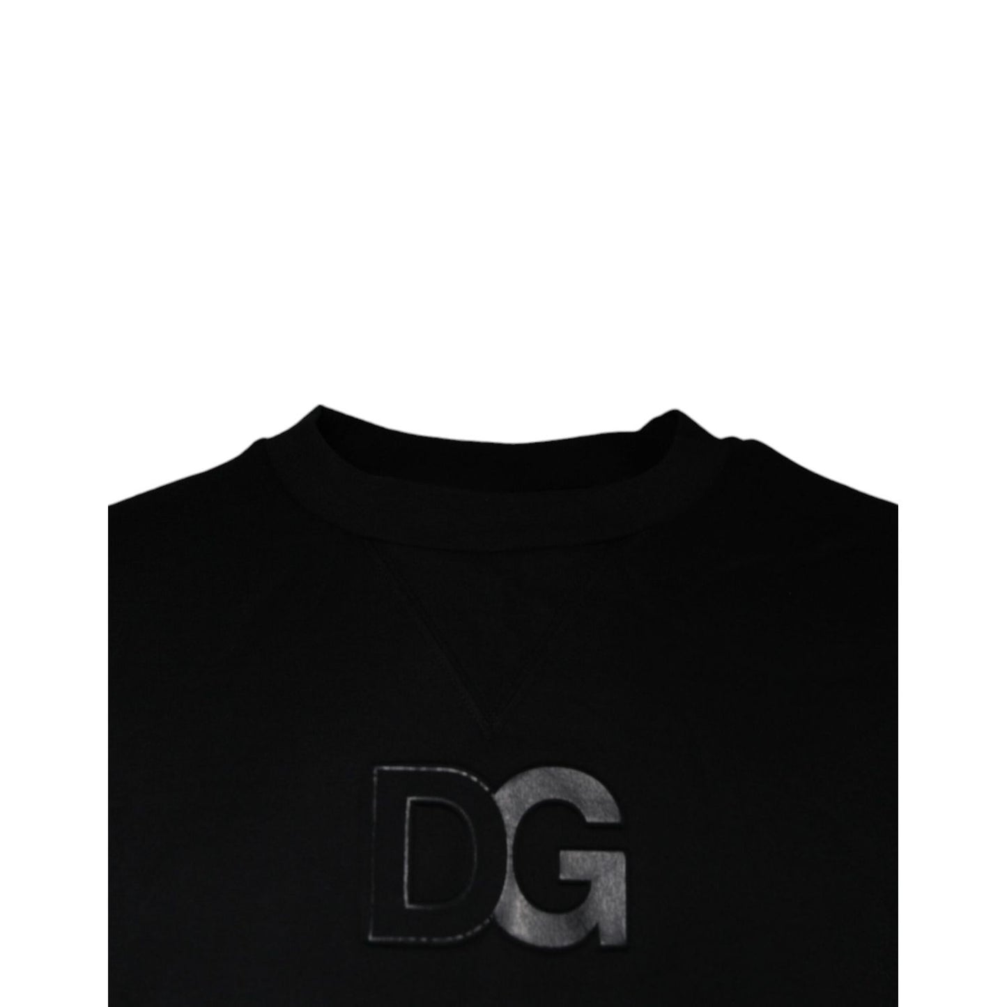 Dolce & Gabbana Black DG Logo Cotton Men Sweatshirt Sweater