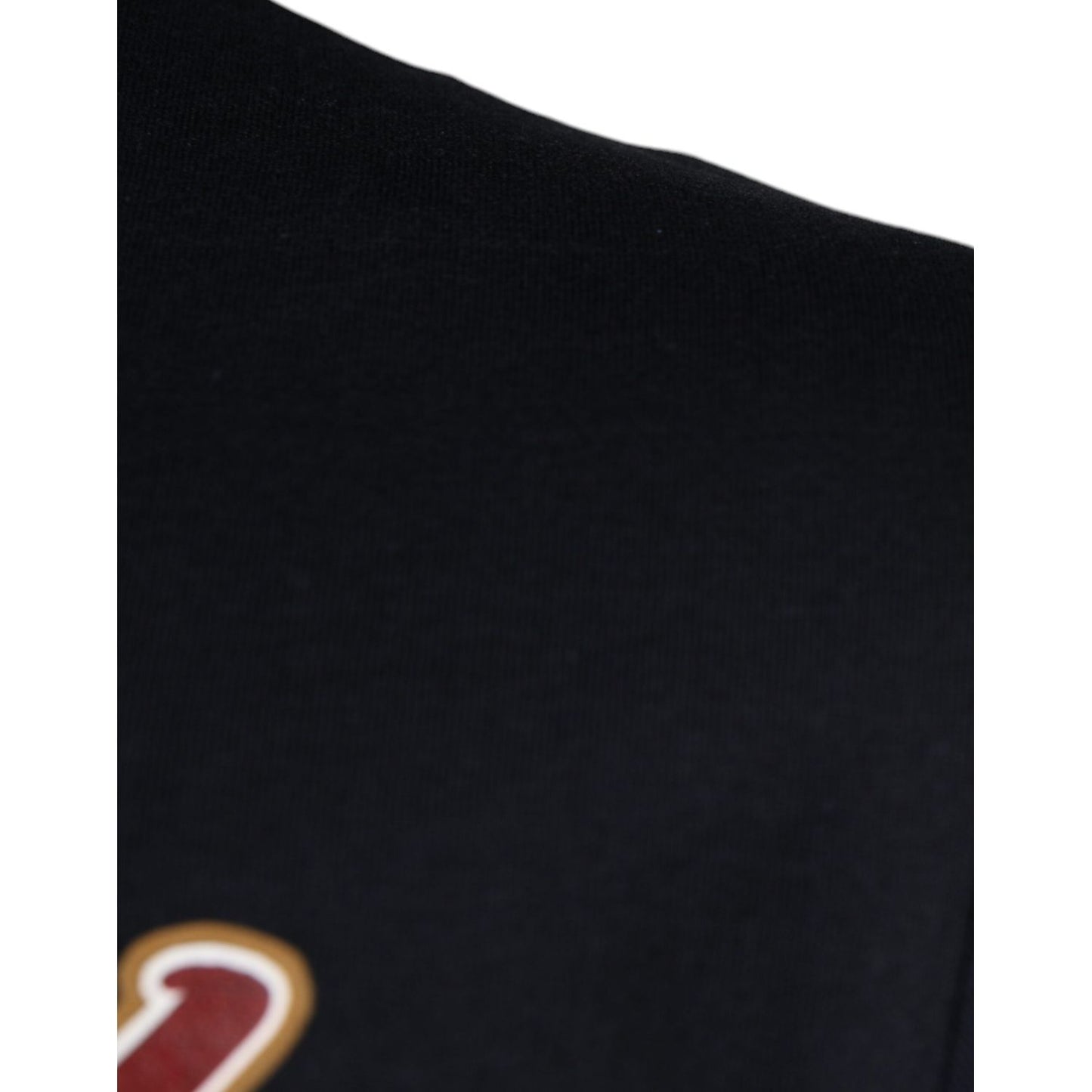 Dolce & Gabbana Black Graphic Print Cotton Crew Neck T-shirt