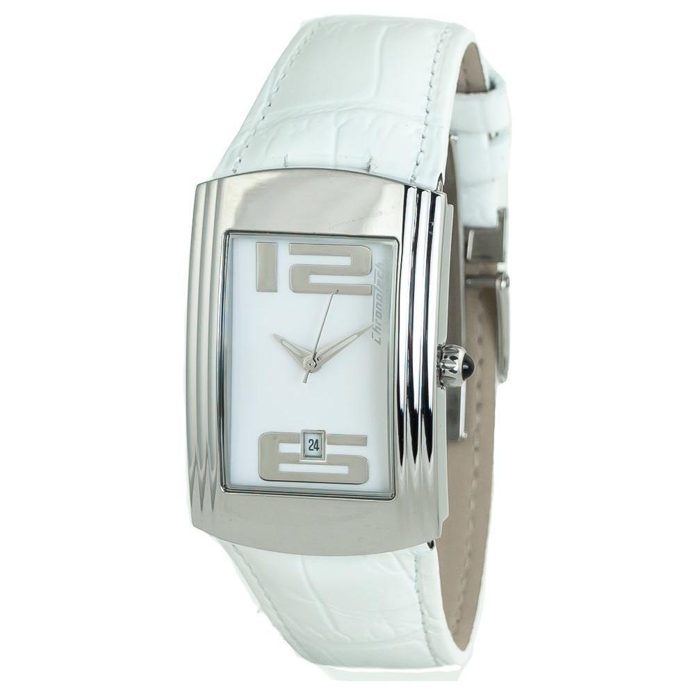 Chronotech White Leather Watch CHCT7017M06AC