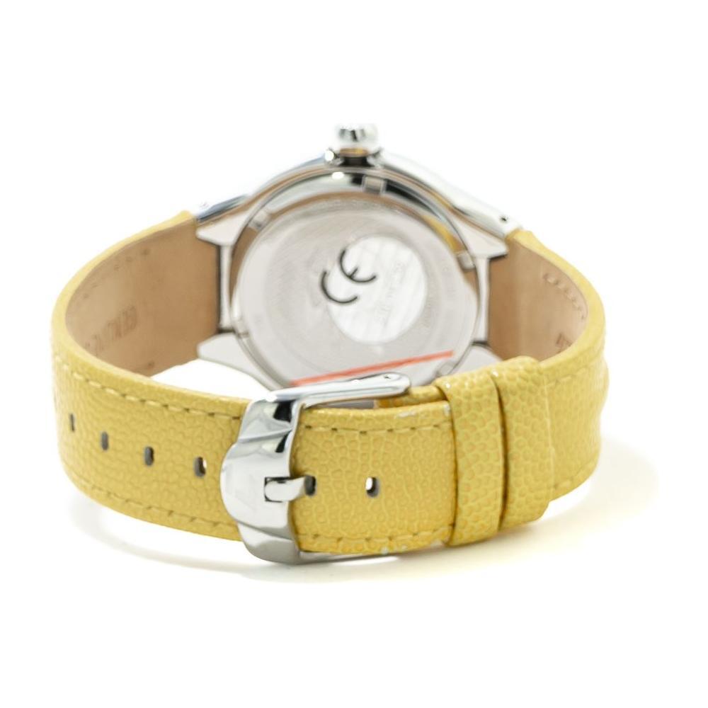 Chronotech Yellow Leather Watch
