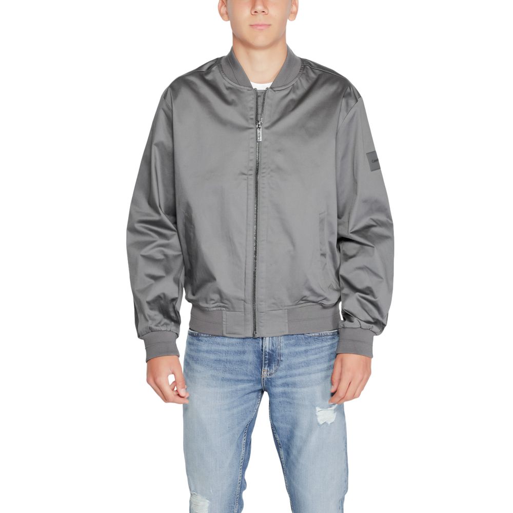 Calvin Klein Gray Organic Cotton Bomber Calvin Klein