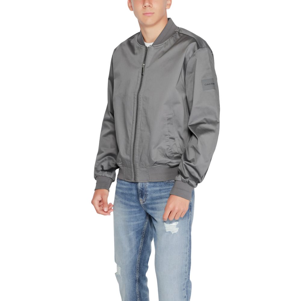 Calvin Klein Gray Organic Cotton Bomber Calvin Klein
