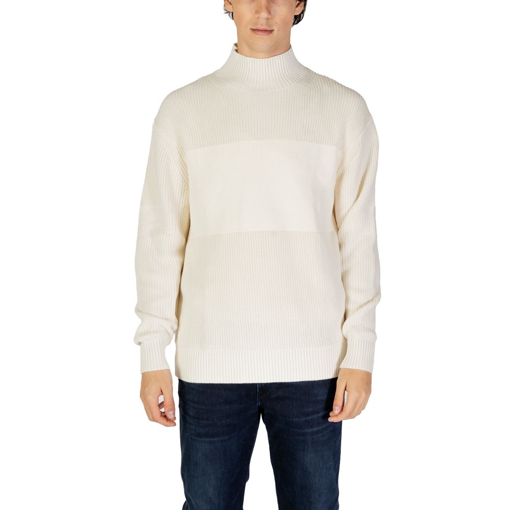 Calvin Klein Jeans Cream Cotton Sweatshirt
