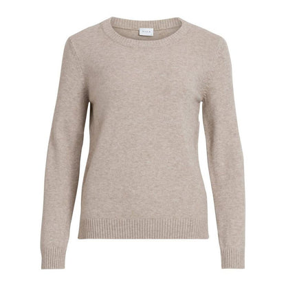 Vila Clothes Beige Viscose Sweatshirt