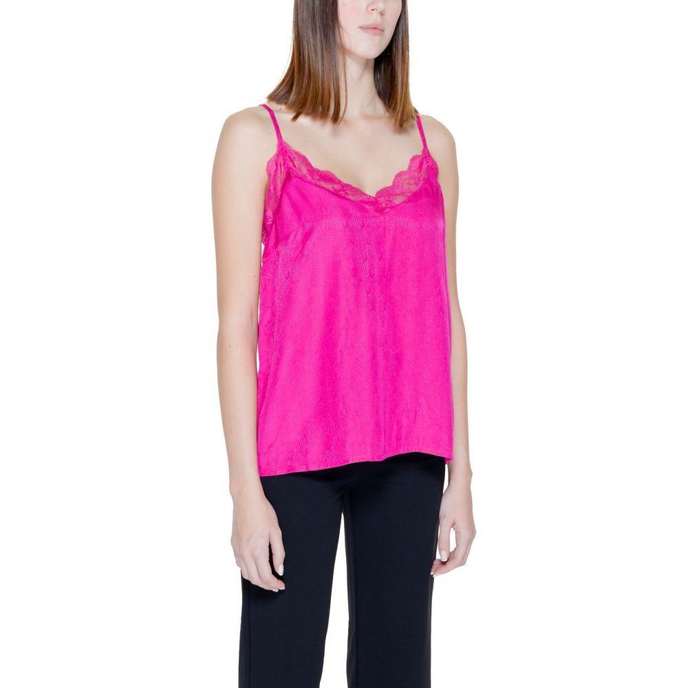 Vila Clothes Pink Viscose Tank Top VI-14216000134-IT36|XXS