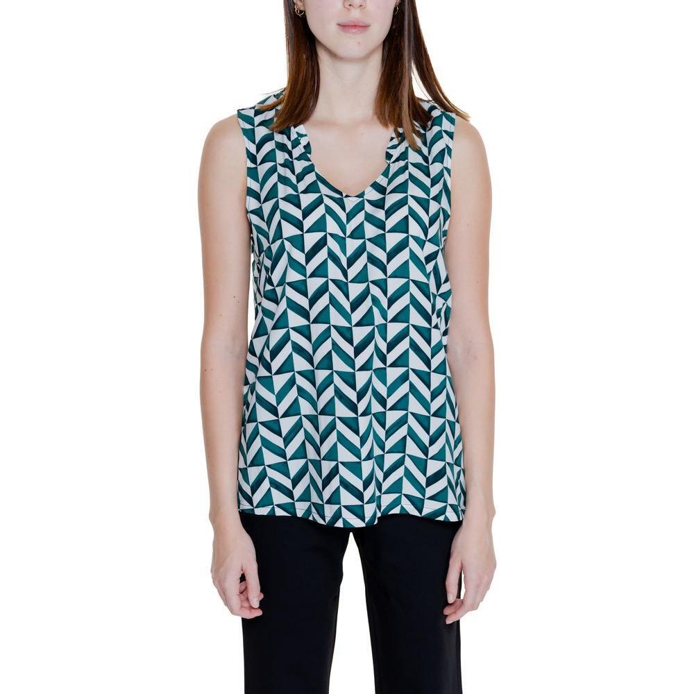 Street One Green Viscose Tank Top ST-14647200148-34 | XXS