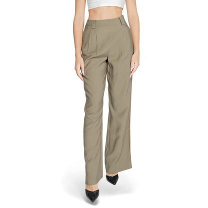 Morgan De Toi Green Cotton Casual Pants