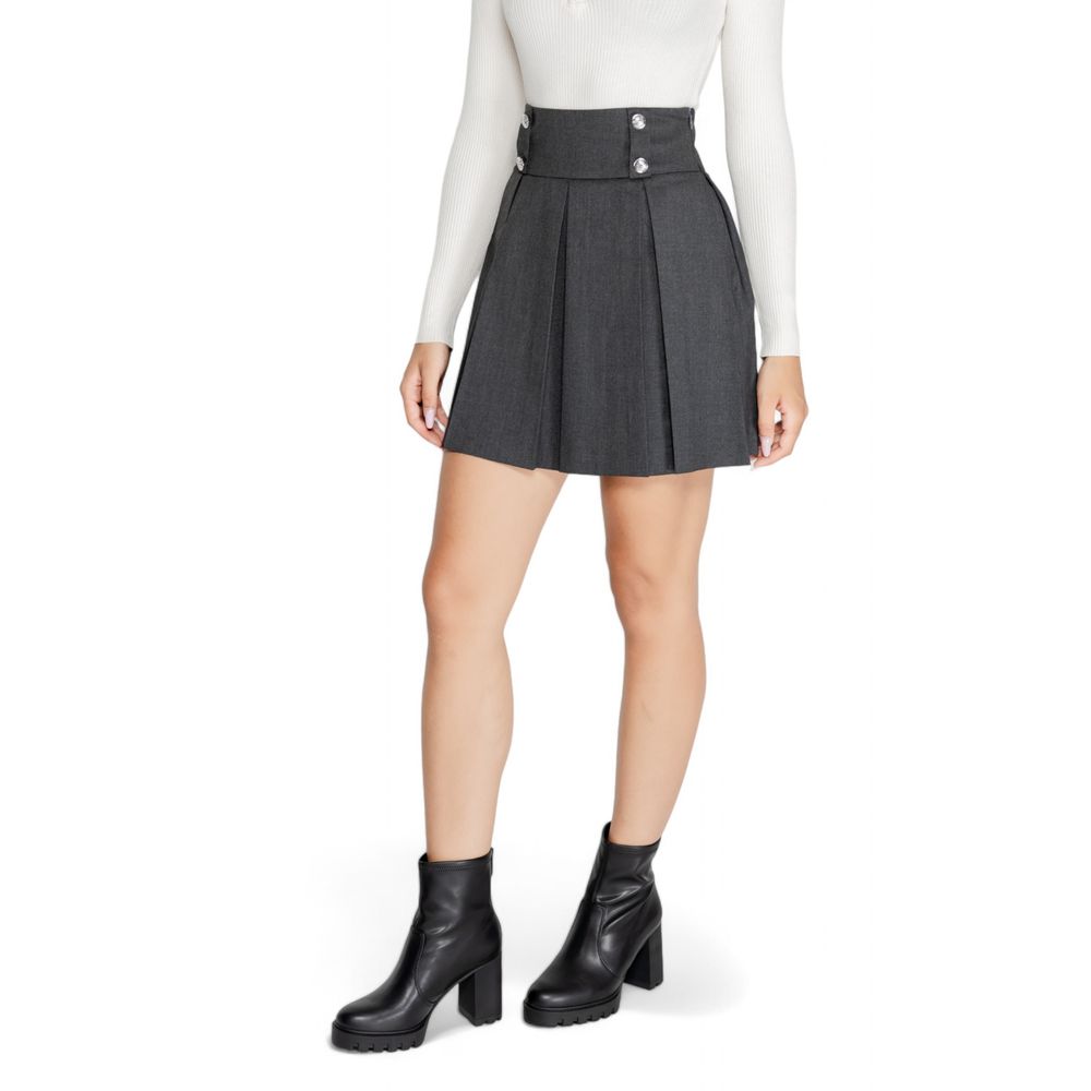 Morgan De Toi Gray Polyester Mini Skirt