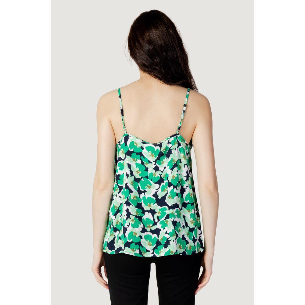 Jacqueline De Yong Green Cotton Tank Top JA-8899800148-IT38|XS