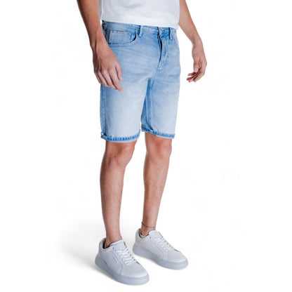 Antony Morato Light Blue Cotton Bermuda Shorts