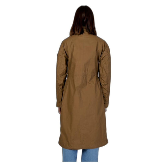 Back view of a women's Blauer green cotton parka jacket from the Spring/Summer collection, featuring a tailored design.
