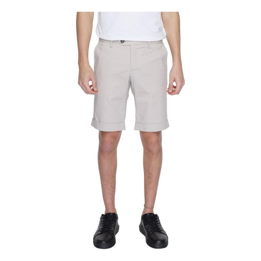 Alviero Martini Prima Classe Beige Cotton Men's Bermuda Shorts for Spring/Summer Collection, 98% Cotton 2% Elastane