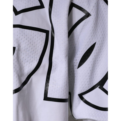 Dolce & Gabbana White Logo Print Crew Neck T-shirt