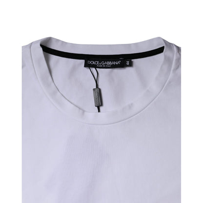 Dolce & Gabbana White Red Lips Print Cotton T-shirt