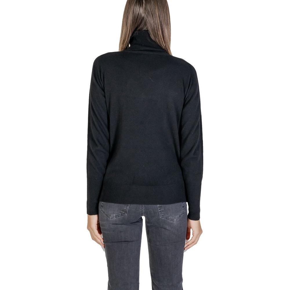 Alviero Martini Prima Classe Black Viscose Turtleneck