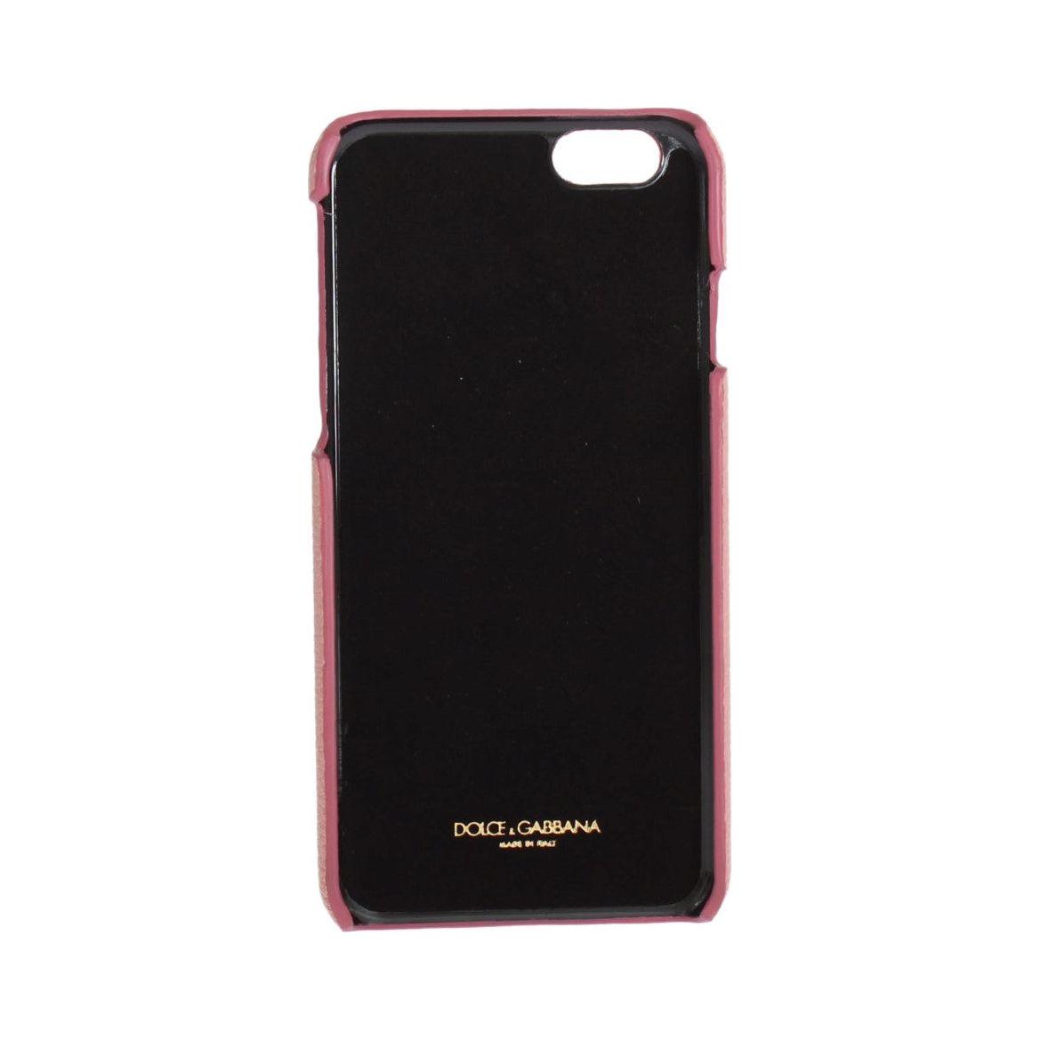 Dolce & Gabbana Pink Leather Heart Phone Cover