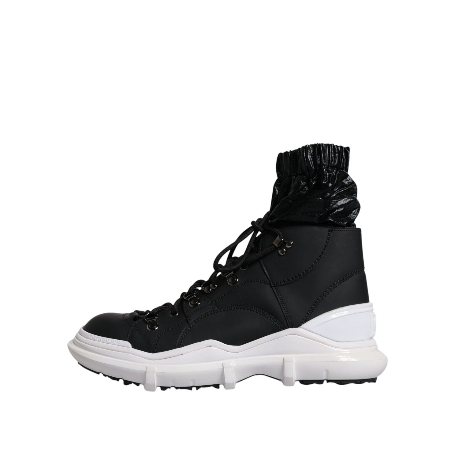 Dolce & Gabbana Black Nylon Galileo High Top Sneakers Shoes