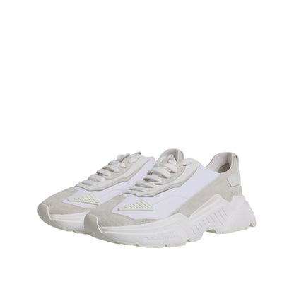 Dolce & Gabbana White Leather Daymaster Low Top Sneaker Shoes