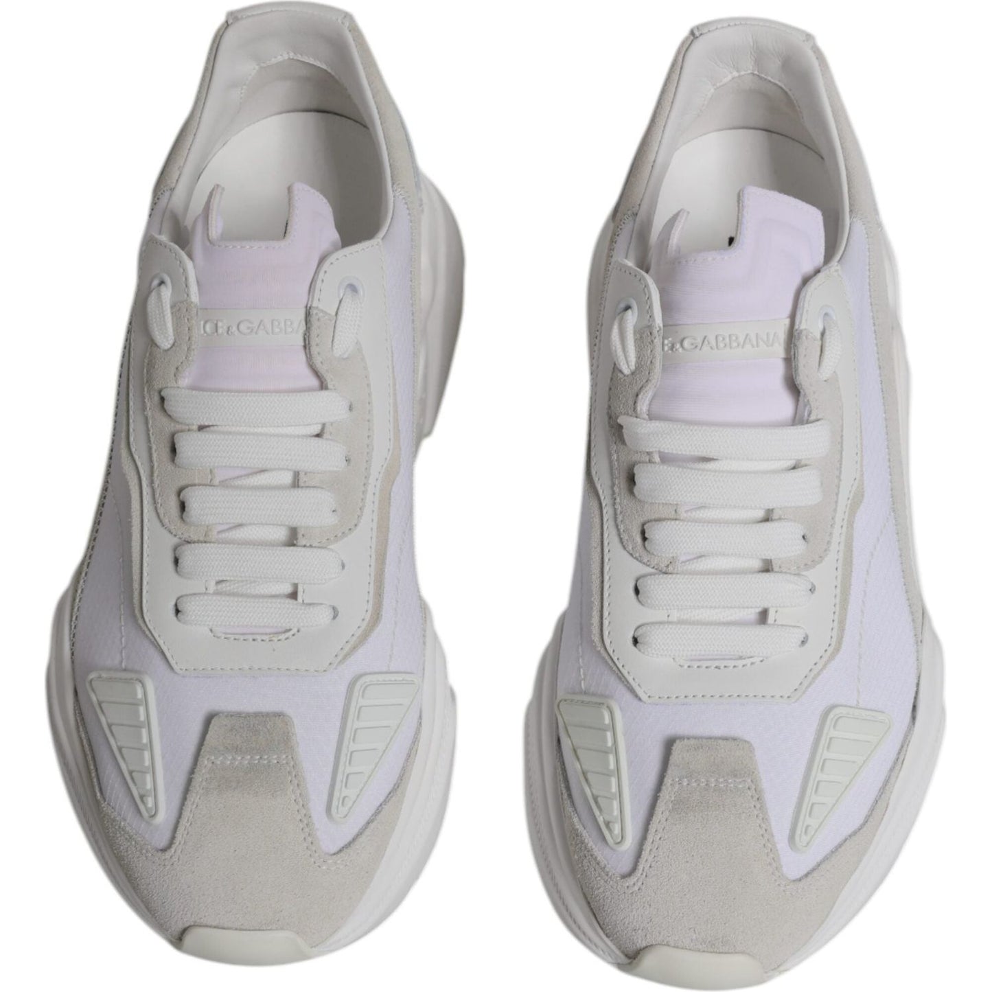 Dolce & Gabbana White Leather Daymaster Low Top Sneakers Shoes