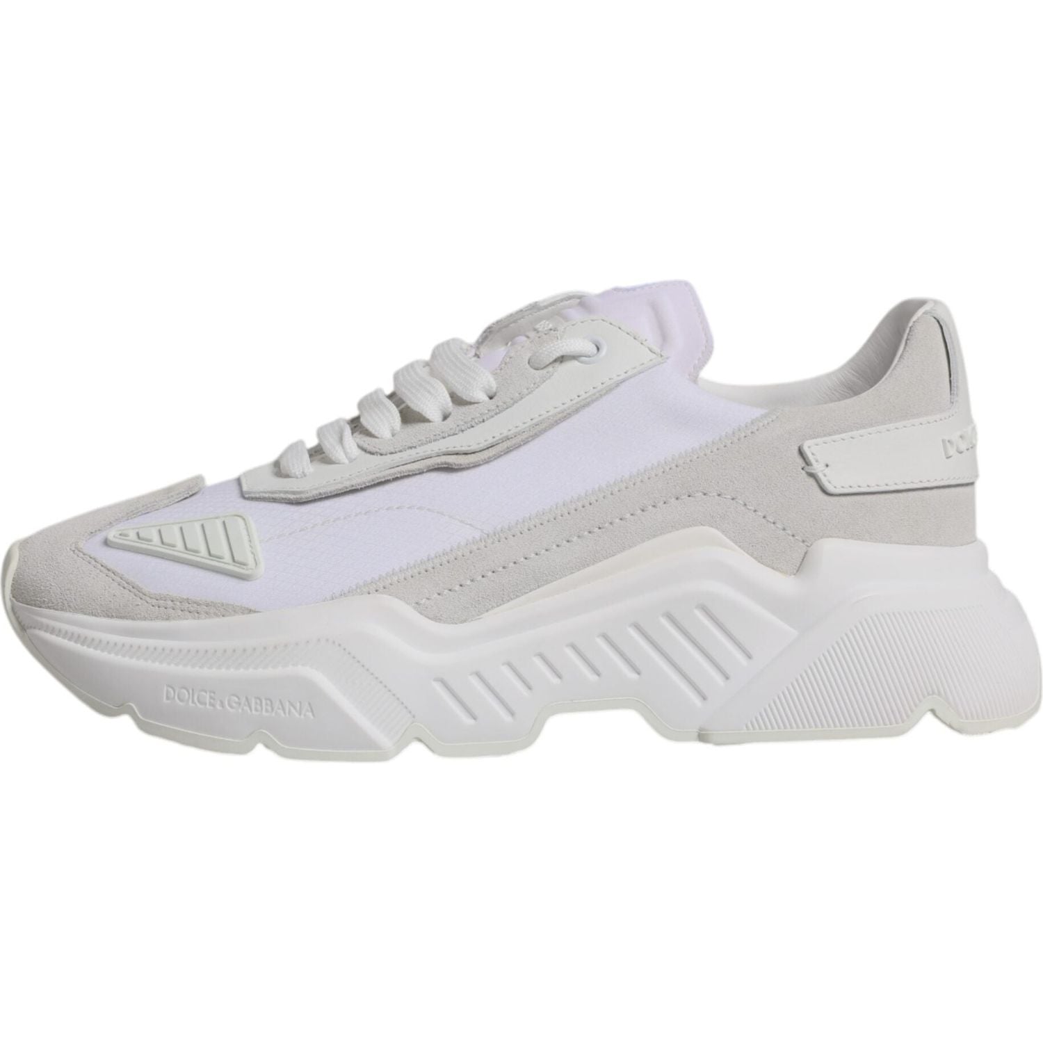 Dolce & Gabbana White Leather Daymaster Low Top Sneakers Shoes