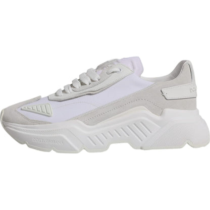 Dolce & Gabbana White Leather Daymaster Low Top Sneakers Shoes