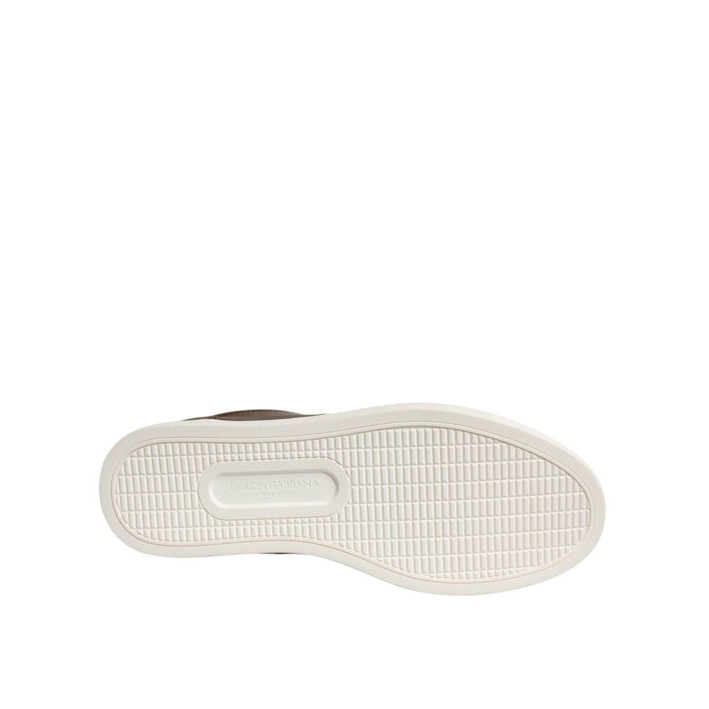 Dolce & Gabbana Gold Leather Logo London Men Sneaker Shoes