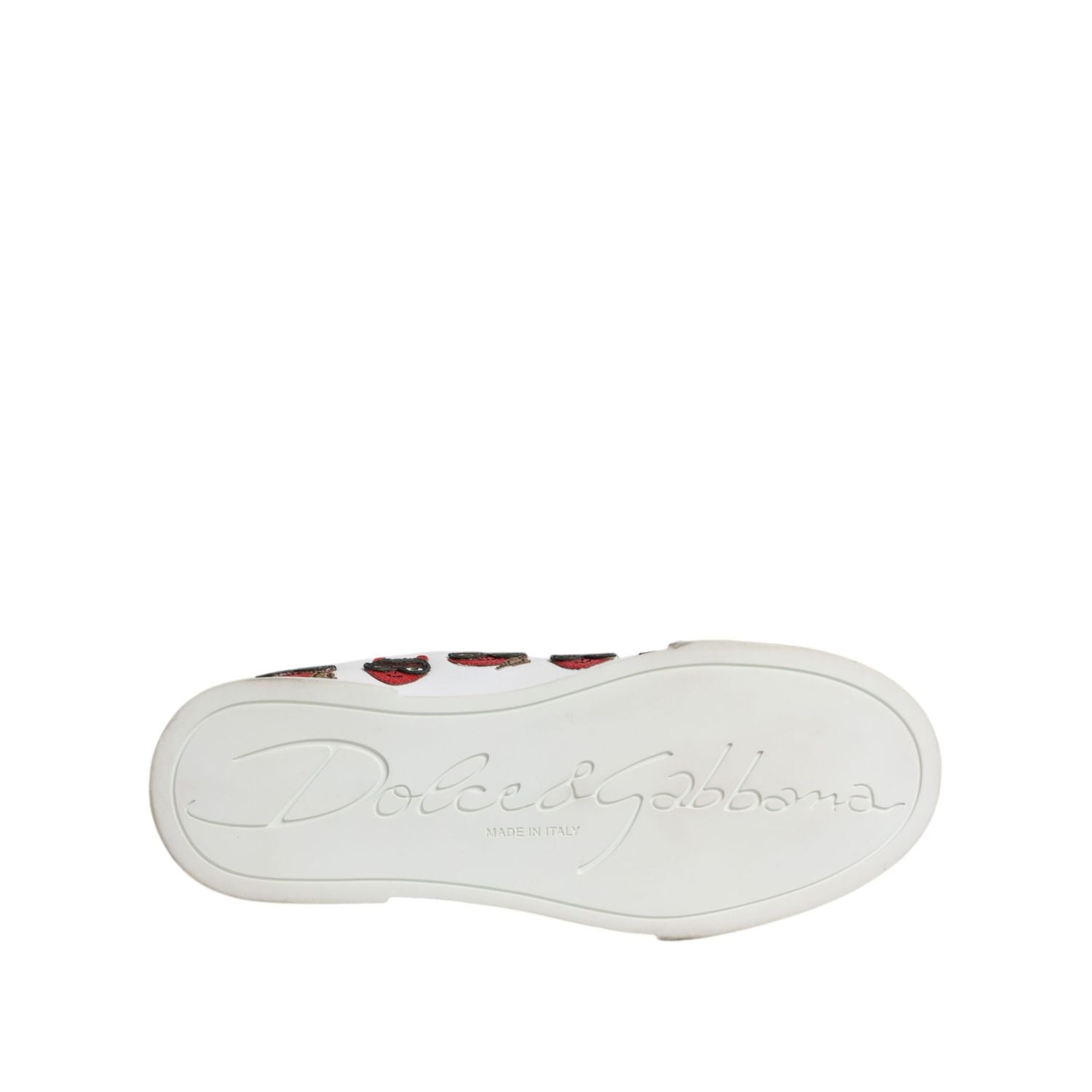 Dolce & Gabbana White Devil Face Portofino Sneakers Shoes