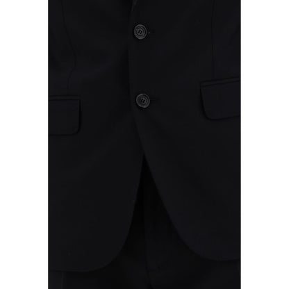 Dsquared² Blue Fleece Wool Two-Piece Suit