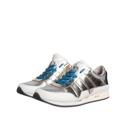 Dolce & Gabbana Multicolor Leather Low Top Sneakers Shoes