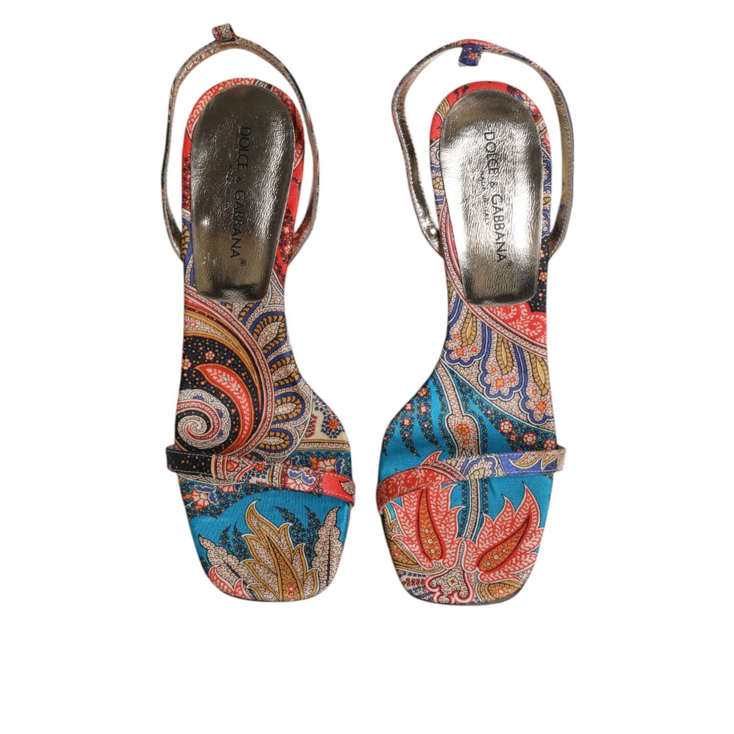 Dolce & Gabbana Multicolor Floral High Heels Sandals Shoes
