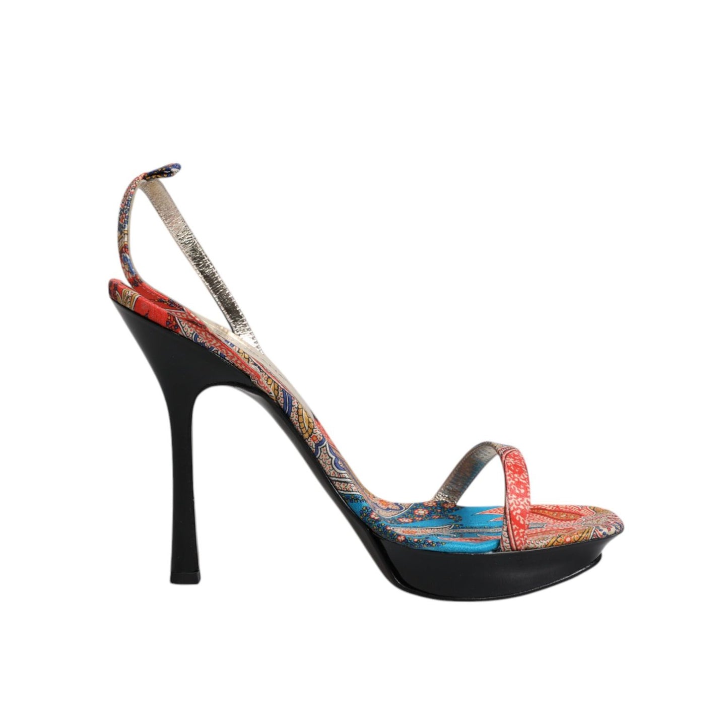 Dolce & Gabbana Multicolor Floral High Heels Sandals Shoes