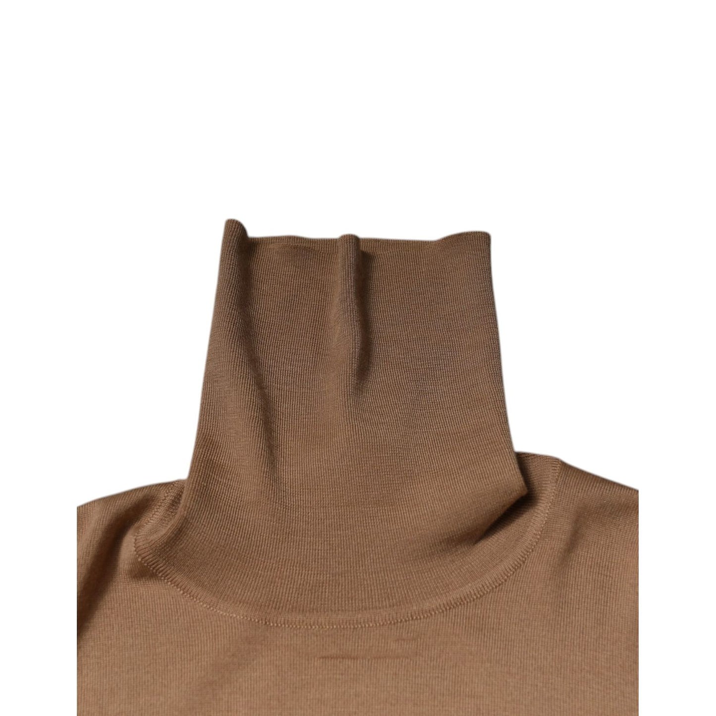 Dolce & Gabbana Brown Turtleneck Long Sleeve Pullover Sweater