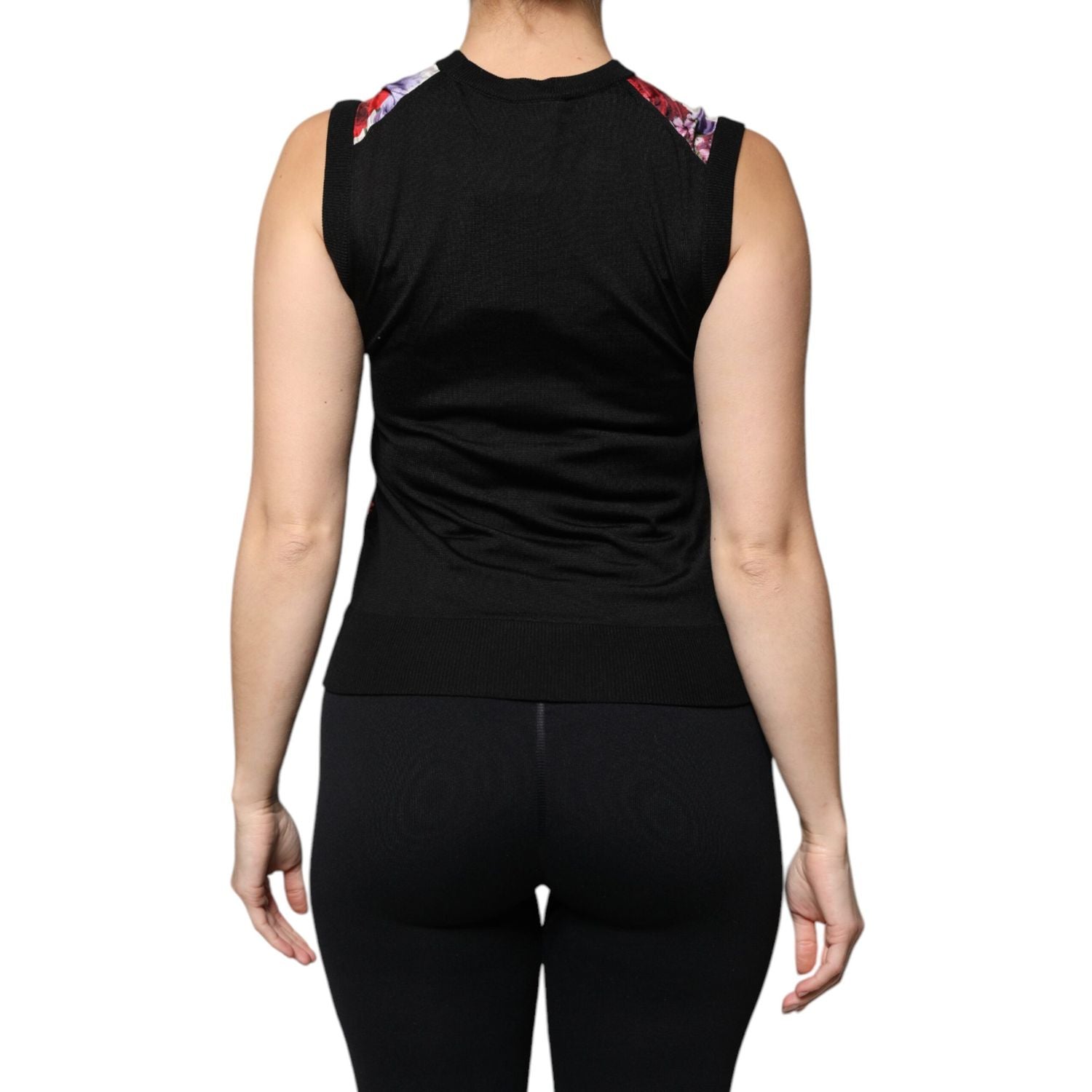 Dolce & Gabbana Multicolor Floral Silk Sleeveless Tank Blouse Top