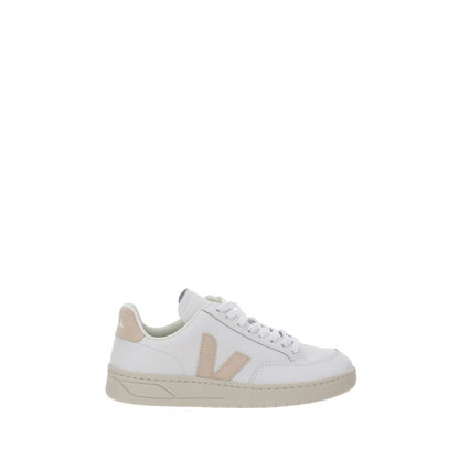 Veja White Rubber Low Top Sneakers with lace-up front and iconic side logo, made of calfskin leather, AW25 season.