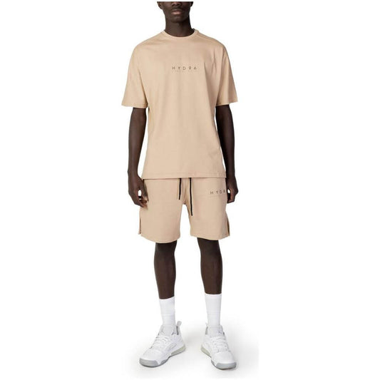 Hydra Clothing beige cotton men's short sweatsuit for spring/summer collection.