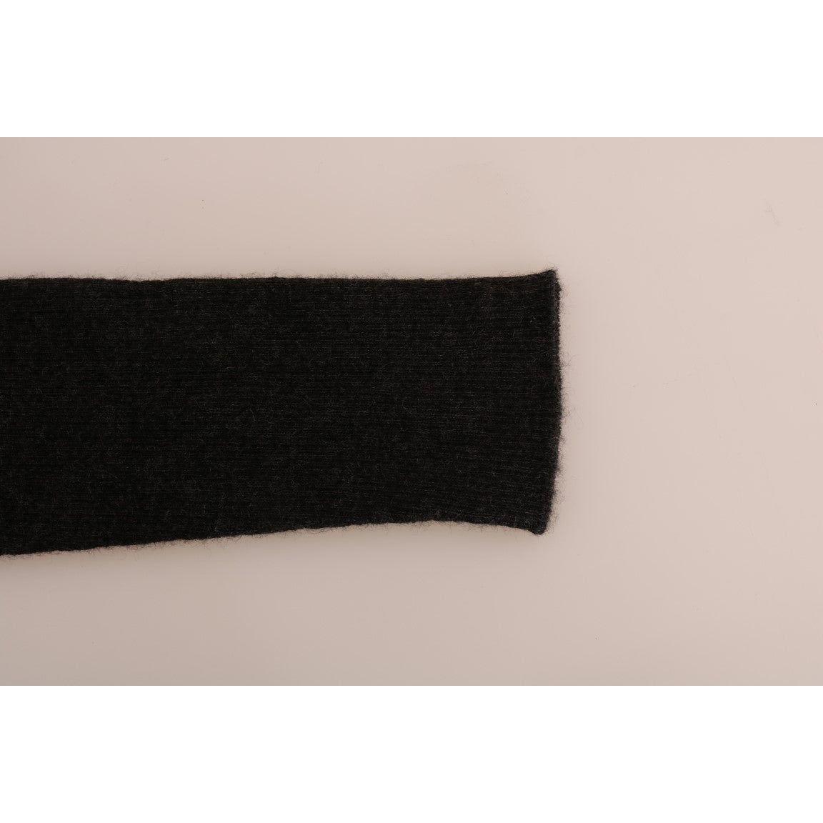 Dolce & Gabbana Gray Cashmere Ribbed Stretch Tights