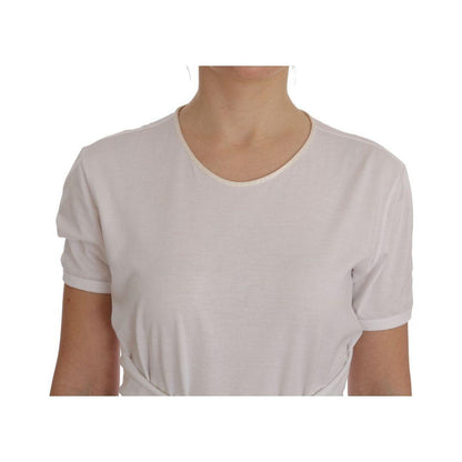 Dolce & Gabbana White Cotton Silk T-Shirt