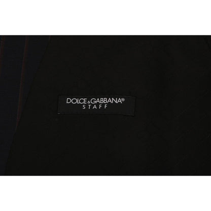 Dolce & Gabbana Blue Wool Stretch Vest
