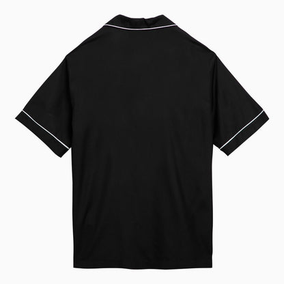 Valentino Black silk bowling shirt