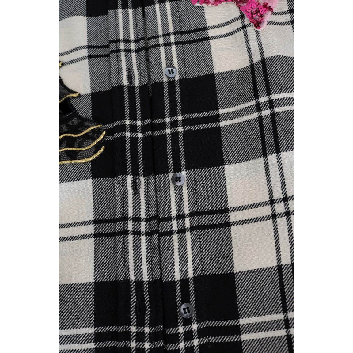 Dolce & Gabbana Black White Fairy Tale Crystal Shirt