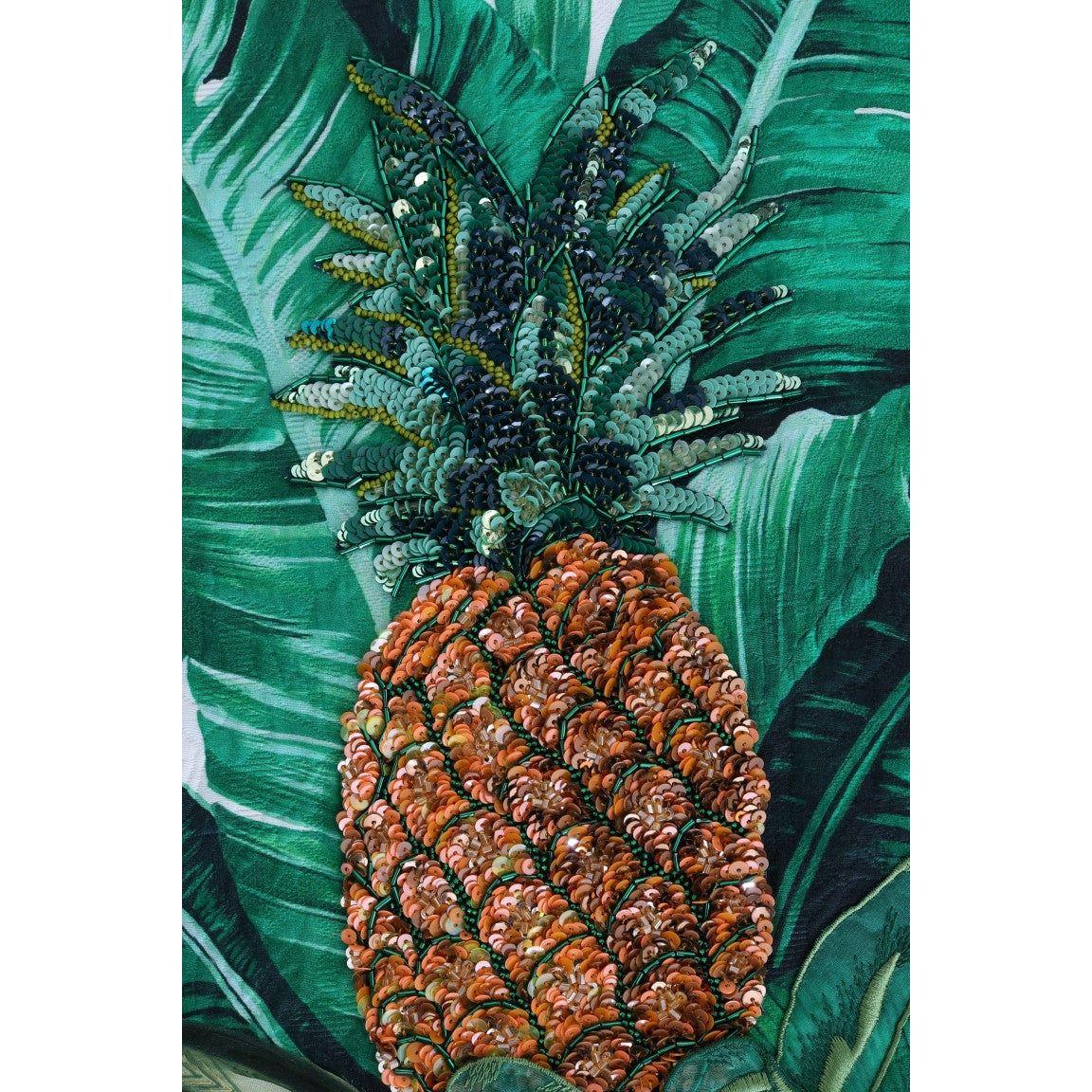 Dolce & Gabbana Pineapple Banana Sequins Crewneck Sweater