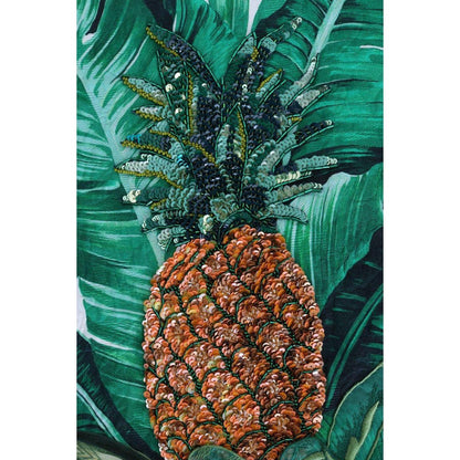 Dolce & Gabbana Pineapple Banana Sequins Crewneck Sweater