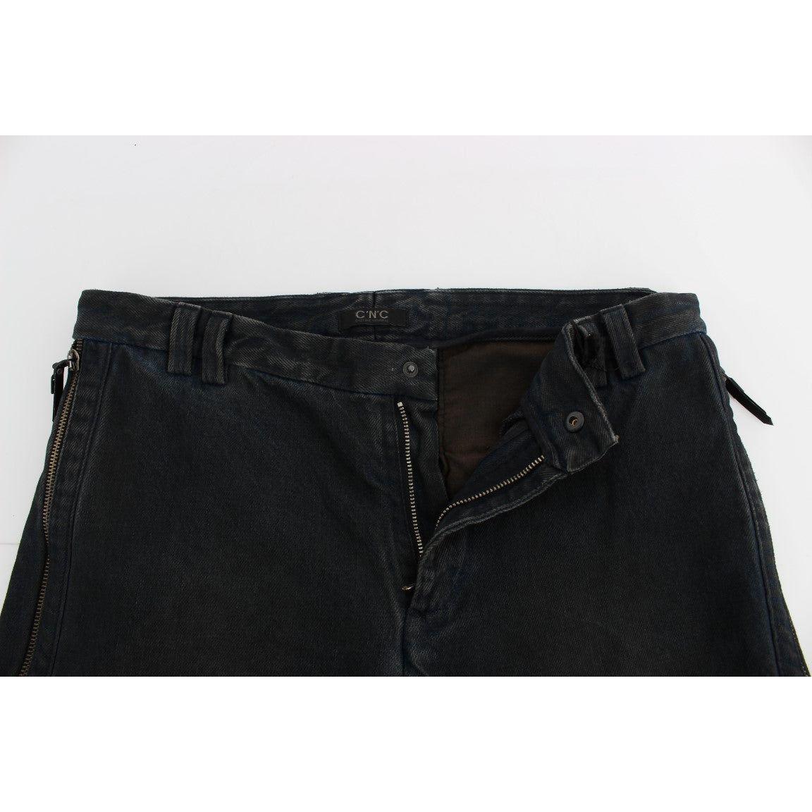 Costume National Blue Cotton Slim Pants Denim Jeans