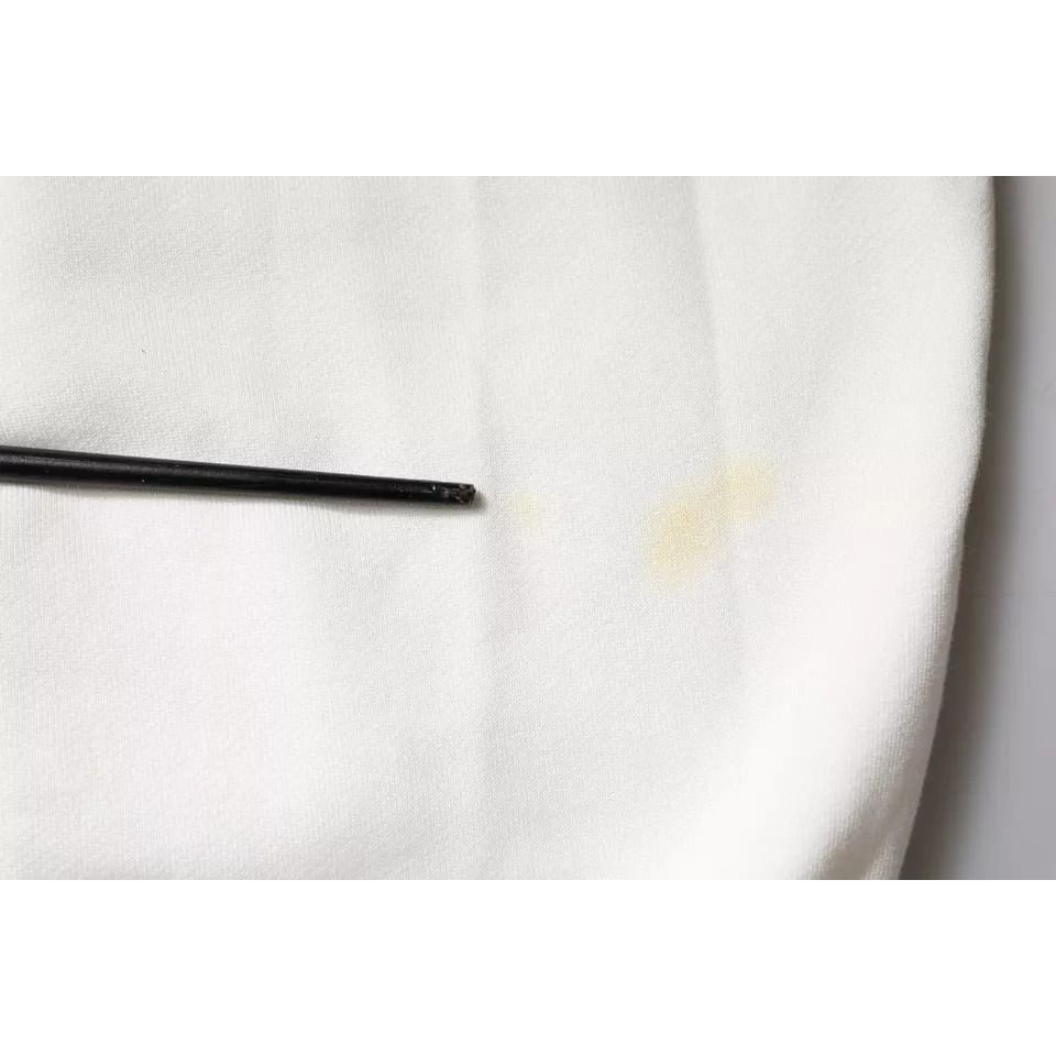 Dolce & Gabbana White Logo Hooded Pullover Men Sweatshirt Sweater